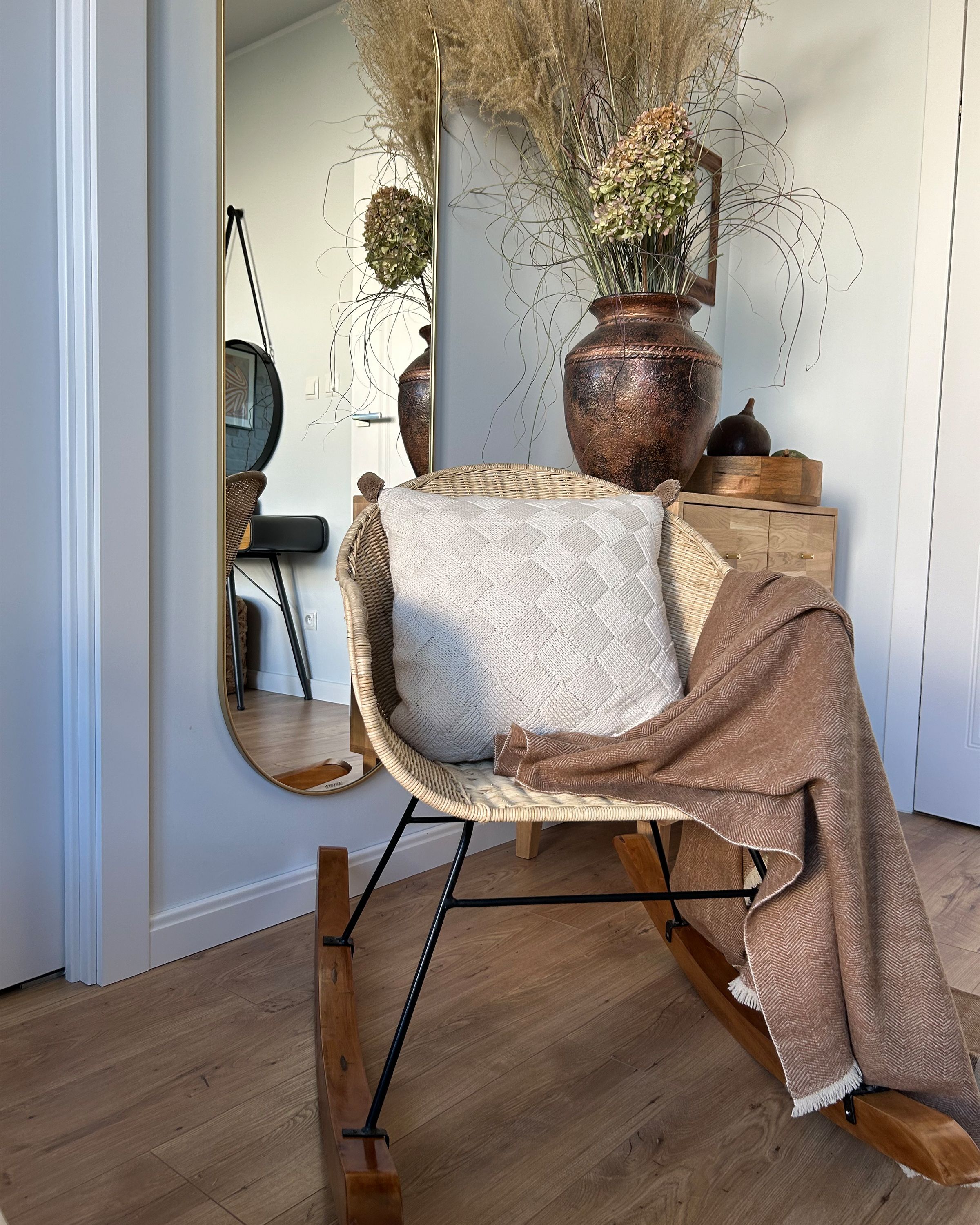 Set of 2 Rocking Chairs LAVINIO Rattan Natural | Beliani.co.uk