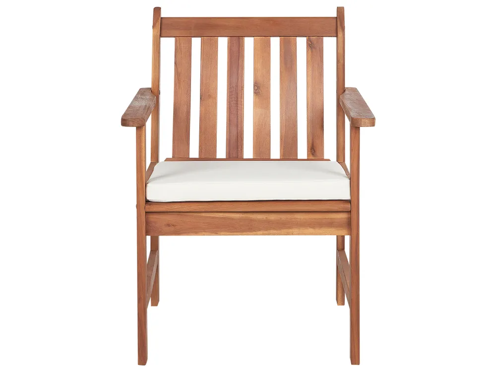 Set da giardino con tavolo 4 posti ALTIDONA Legno d'acacia Bianco sporco_922427