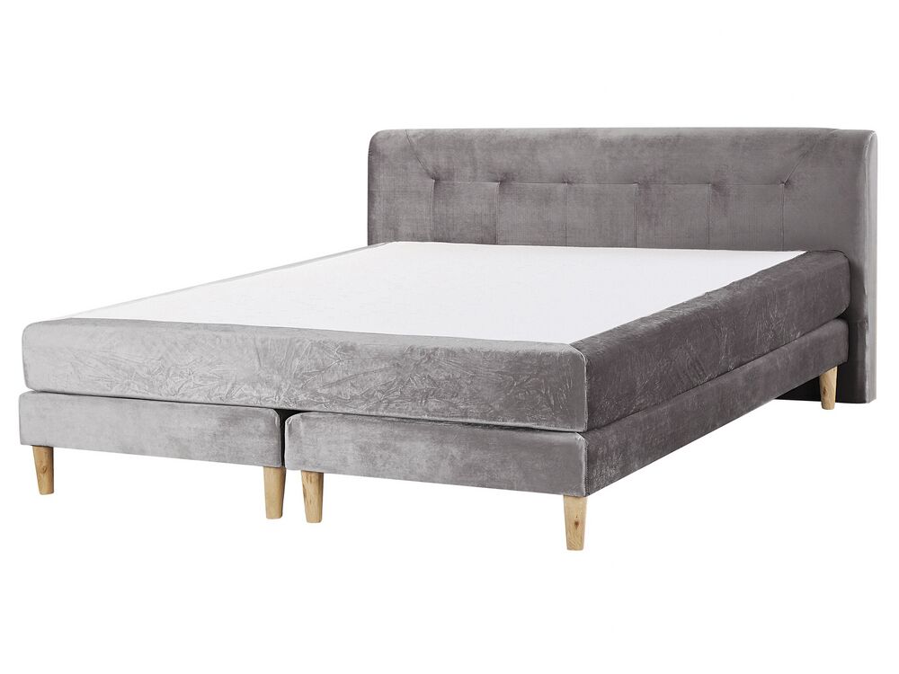 Divan Bed Velvet MARQUISE 160 x 200 cm (EU King Size) Grey
