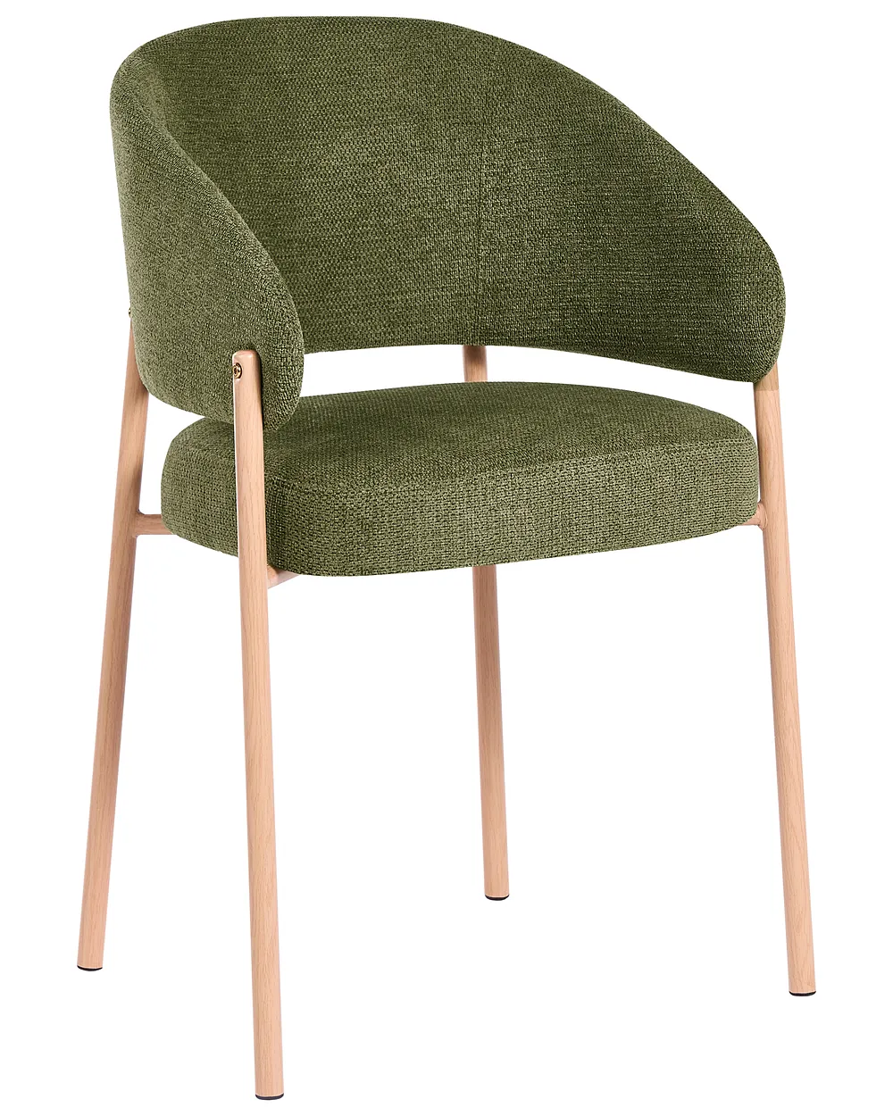 Conjunto de 2 cadeiras de jantar ZANE Tecido Verde_1160999