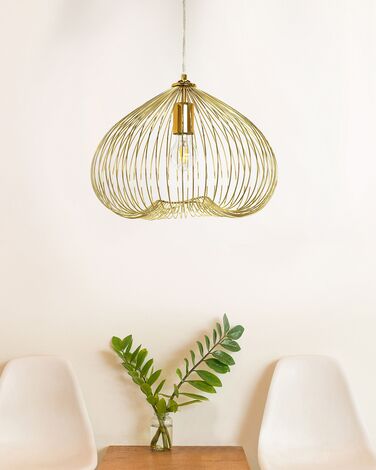 Metal Pendant Lamp Gold TORDINO