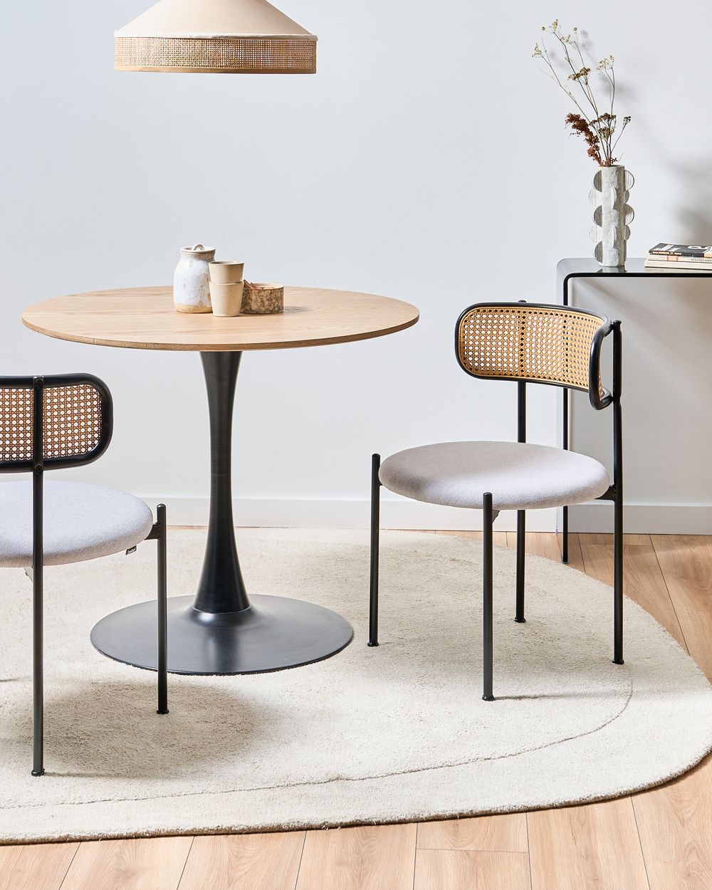Set of 2 Dining Chairs ANDOVER Metal Black