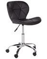 Faux Leather Desk Chair Black VALETTA_932502