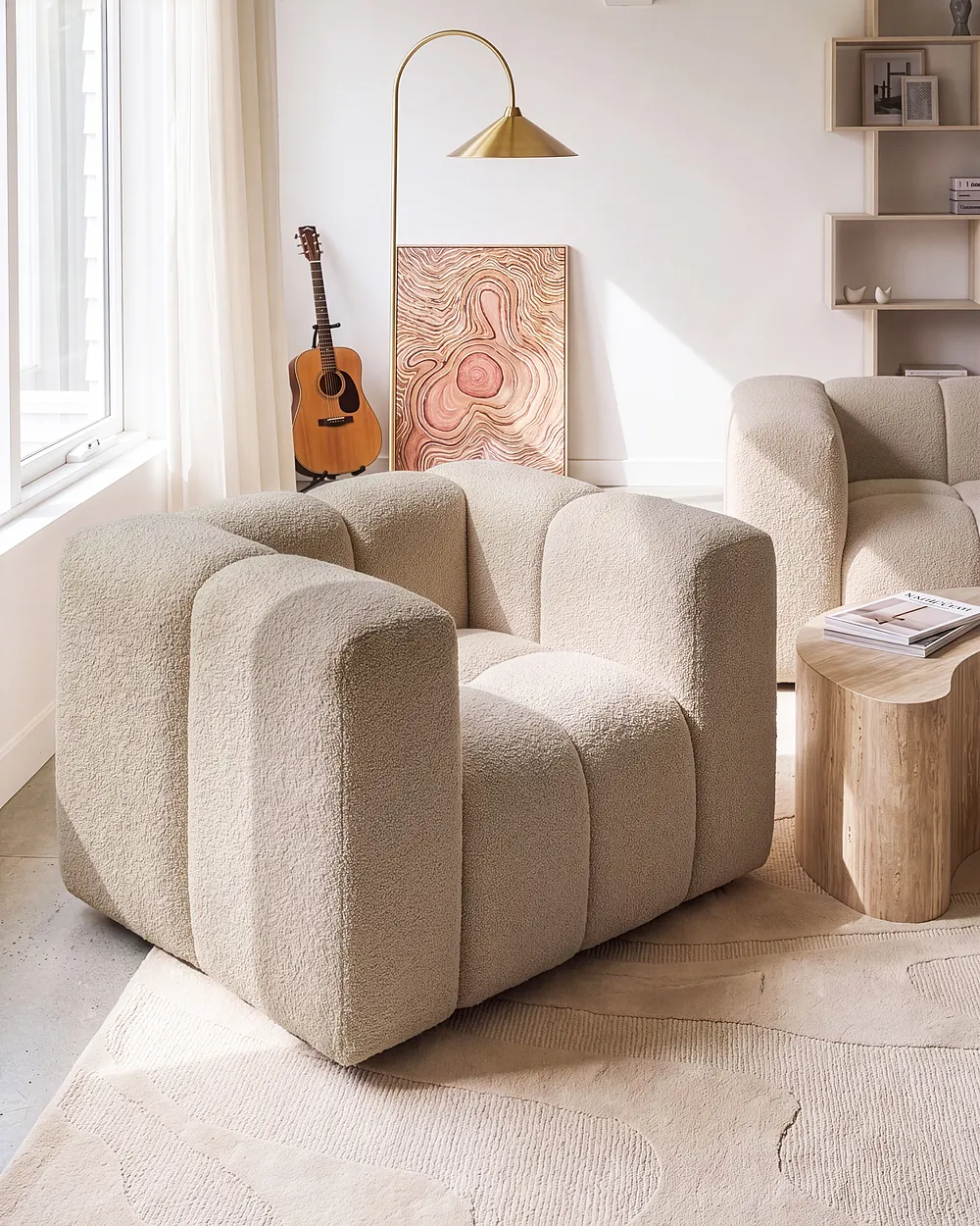 Armchair ANTOLA Boucle Beige