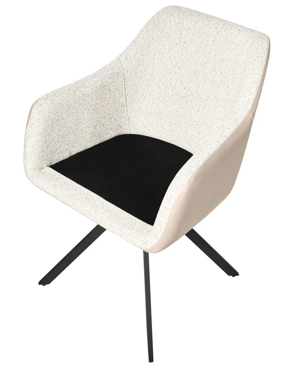 Set of 2 Dining Chairs LITHIA Boucle Light Beige_986904