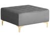 Velvet Ottoman Grey ABERDEEN _741194