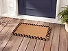 Doormat SAGADA Beige/ Black 40 x 60 cm Coir