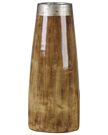 Dekorativní váza terakota 50 cm tmavé dřevo CYRENE