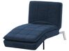 Chaise longue regolabile tessuto blu marino LOIRET_927307