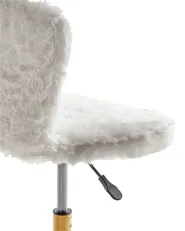 Desk Chair MARGATE Faux Fur White_949947