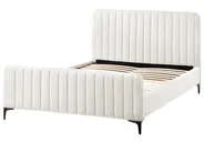 Bed Boucle LUNAN 140 x 200 cm (EU Double) Off-White_960749
