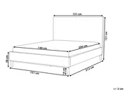 Bett mit Lattenrost Samtstoff BAYONNE 140 x 200 cm Hellgrau_770894