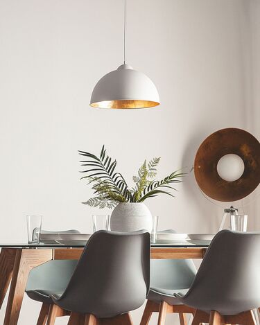 Metal Pendant Lamp White CETINA