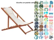 Cadeira de praia dobrável AVELLINO com tecidos de substituição Madeira de acácia Castanho escuro_860133