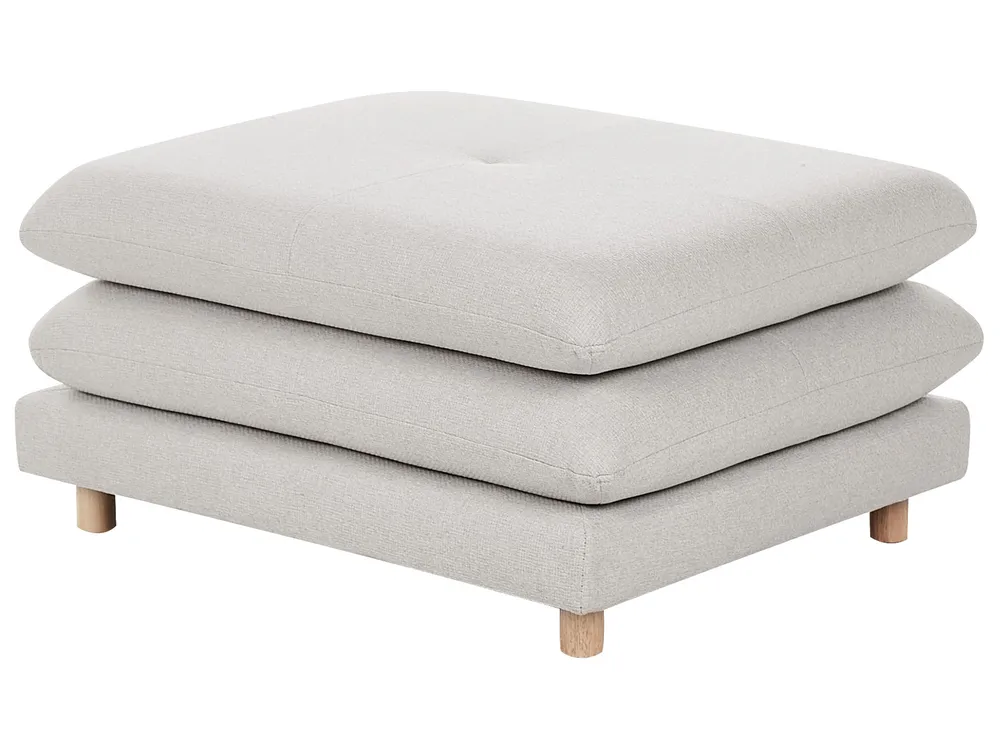 Divano 2 posti HEDEN con ottomana Tessuto Beige chiaro_950602