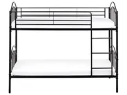 Bunk Bed Metal CHARTRES 90 x 200 cm (EU Single) Black_976819