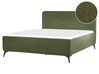 Boucle EU King Size Bed Green VALOGNES_930547