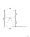 	Lámpara de mesa de vidrio negro/cobrizo 147 cm ABRAMS_799751