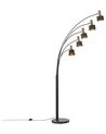 5 Light Metal Floor Lamp Black ANBESA_876920