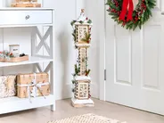 Christmas Decoration LED LENTIRA 80 cm Post Lamp Light Brown_1028165