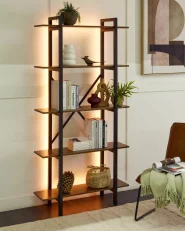 5 Tier Shelving Unit DARBY 180 cm Dark Brown_897663