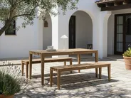 Ławka ogrodowa CHIOGGIA 155 cm Certyfikowane drewno akacjowe Jasnobrązowy_1039933