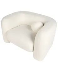 Poltrona LEIREN Bouclé Bianco_920648