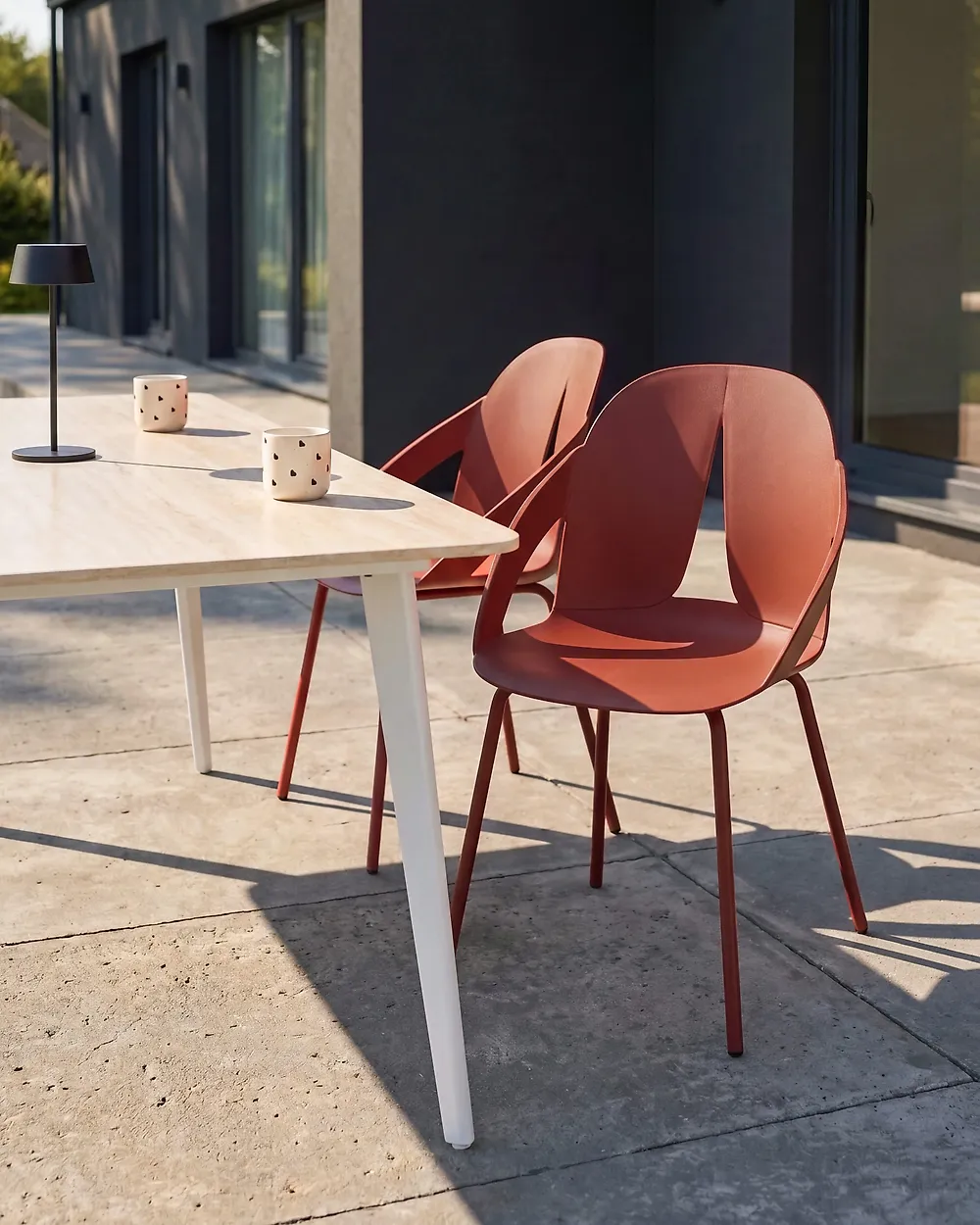 Set of 2 Garden Chairs BOLGHERI Red_1182950