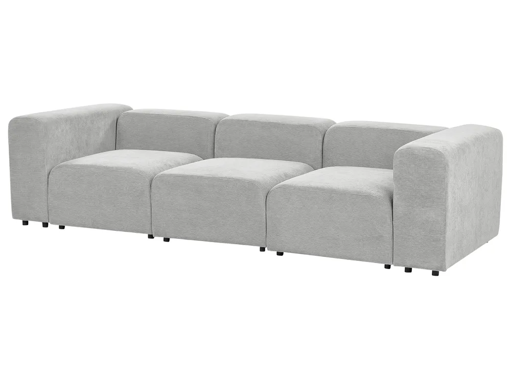 Modular Sofa 3 Seater FALSTERBO Corduroy Grey_916224