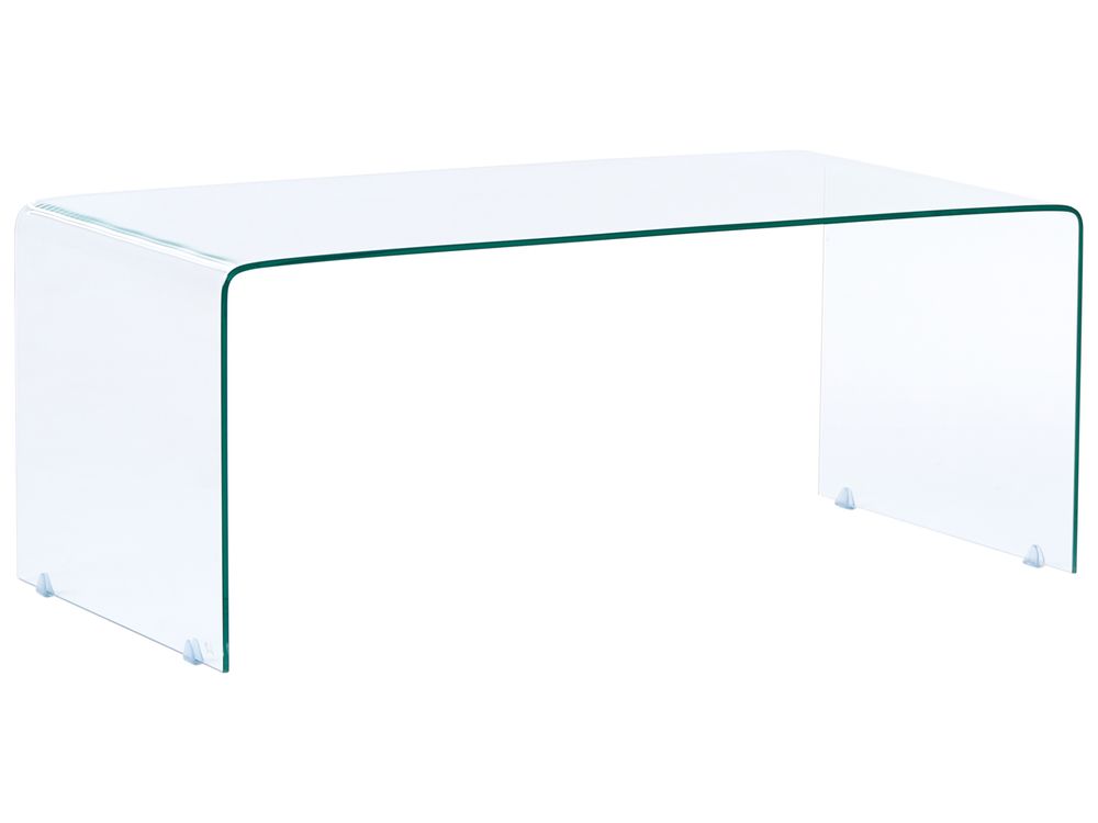 Coffee Table KENDALL Tempered Glass Transparent