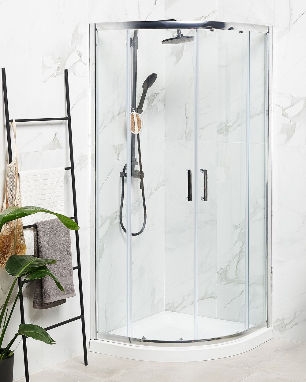 Shower Enclosure JUKATAN II 900 x 900 x 1850 mm Silver