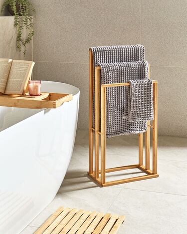 Bamboo Towel Stand 40 x 81 cm Light Wood TUPELO