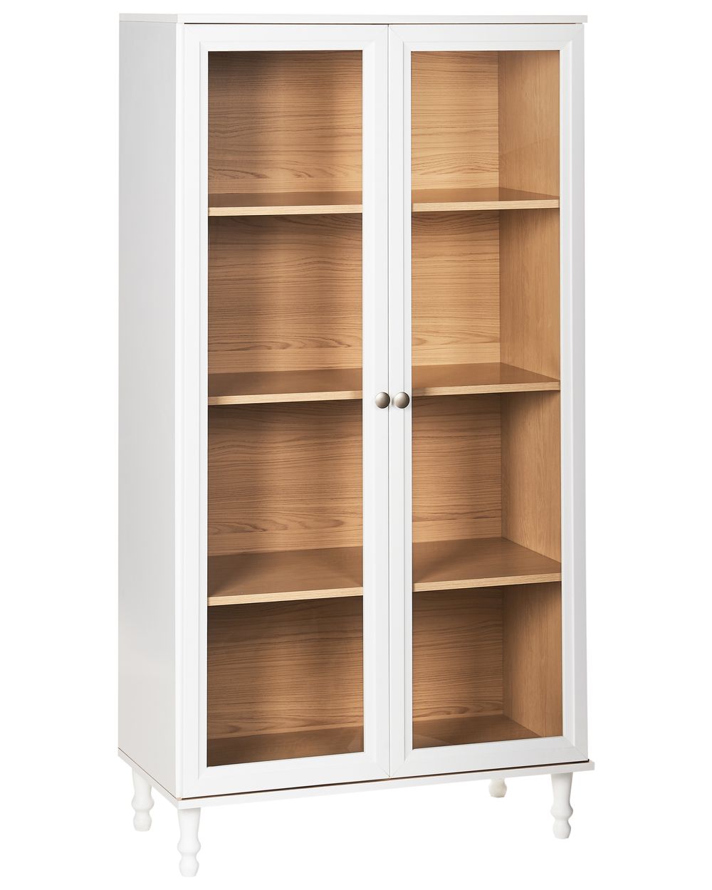 Glass Display Cabinet TINGLEDALE 80 cm White
