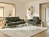 Conjunto de sala de estar 4 plazas KILDAL Tela Verde
