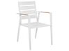 Gartenmöbel Set Aluminium weiß 6-Sitzer Auflagen grau VALCANETTO/TAVIANO_922659