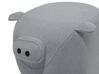 Fabric Animal Stool Grey PIGGY_710635