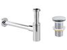 Sifone per lavabo con scarico Click Clack MAFREDI Ottone Argento