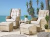 Set de terrasse table et 2 fauteuils en rotin beige PONZA_776605
