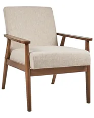 Armchair ESRUM Fabric Dark Brown/ Beige_943377
