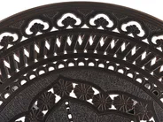 Set da pranzo da giardino 4 posti SALENTO con cuscini Metallo Marrone scuro_765322