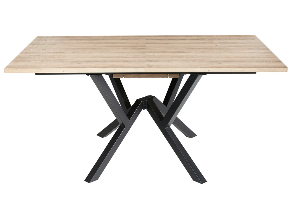 Extending Dining Table ANSELL Light Brown 160/200 cm 90 cm_975541