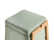 Puf ze schowkiem EDLAND 45 cm Jasnozielony_1038240