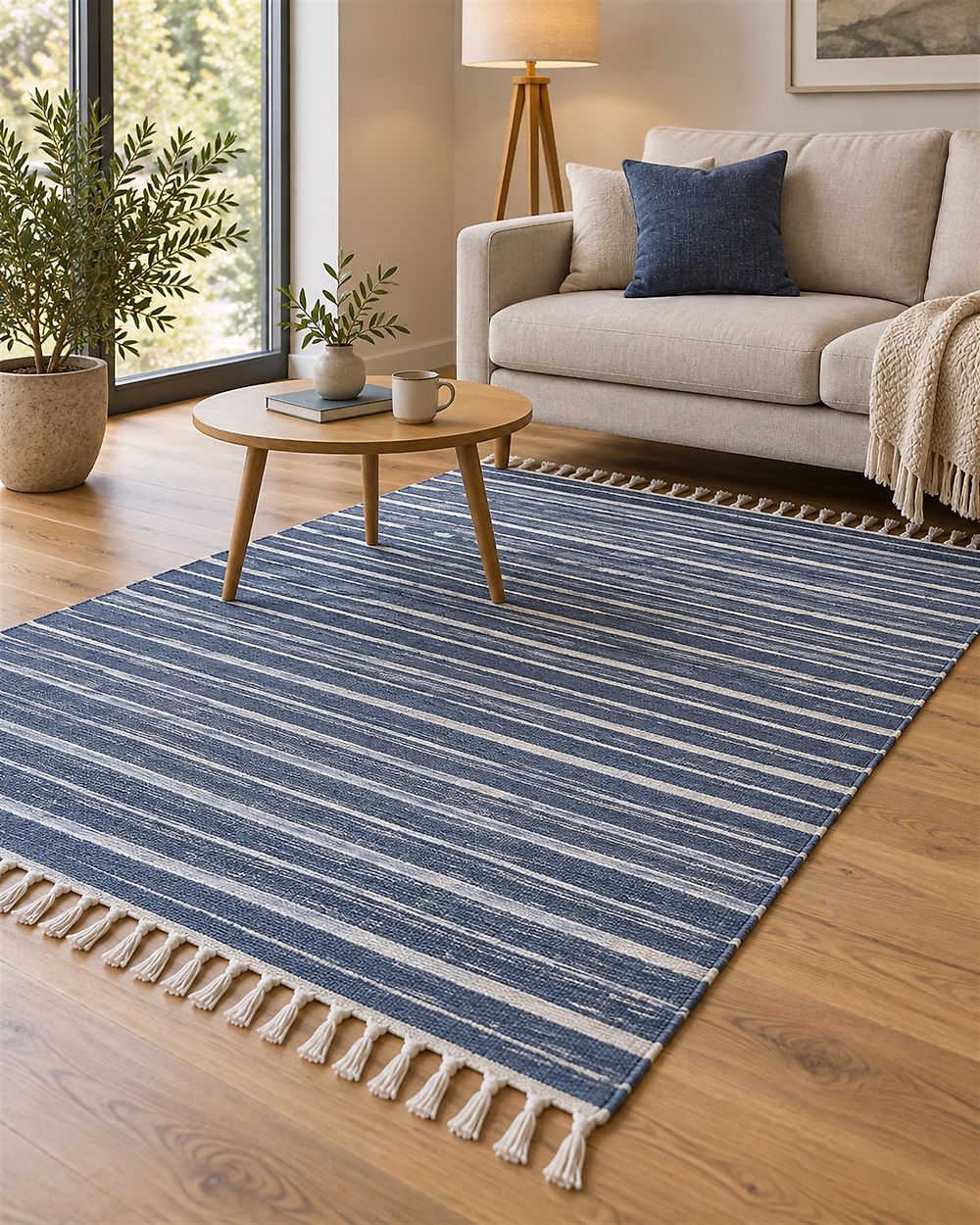 Tapis BADEMLI Bleu foncé 160 x 230 cm
