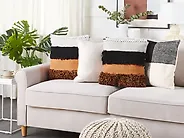 Set di 2 cuscini MIHALGAZI 45 x 45 cm Cotone Multicolore A strisce_1180179