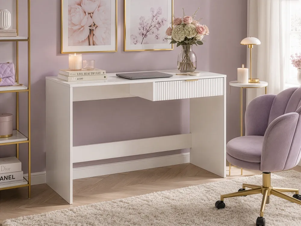 Home Office Desk LUTETIA 120 cm 60 cm White