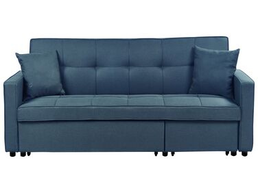 Fabric Sofa Bed Blue GLOMMA