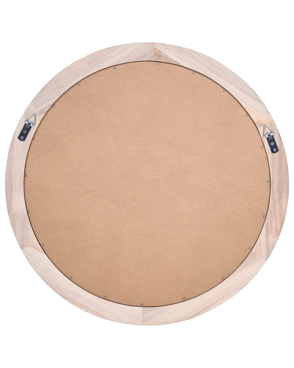 Lustro ścienne LASALLE 76 cm 76 cm Drewno paulownia Jasnobrązowy_1099827