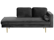 Right-Hand Chaise Longue MIRAMAS Velvet Black_761521