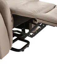 Electric Recliner Chair GLORIE with Massage Fabric Taupe_953487