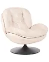 Swivel Armchair NOLVIK Velvet Light Beige